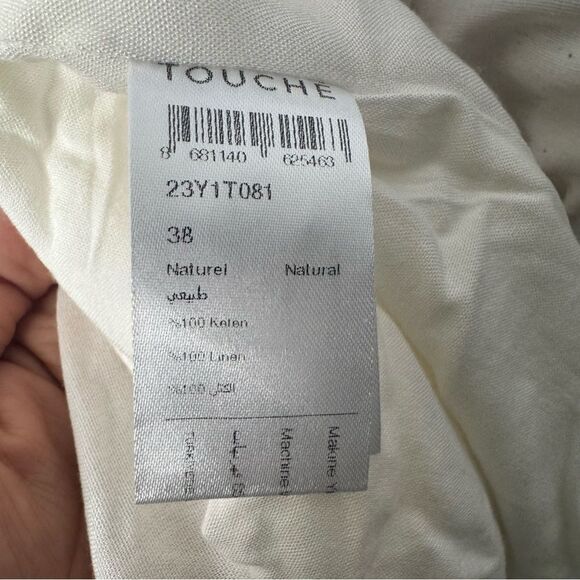 Touché Prive EMBROIDERED LINEN DRESS size UK 38 - Picture 7 of 10